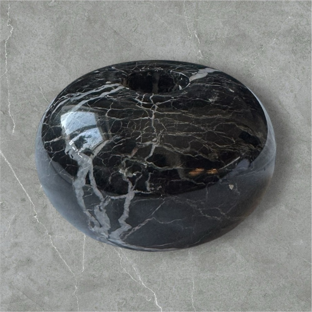2 for $30 💟Vintage Black Marble Candlestick Holder